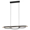 99625 boyal hanglamp hout natuur zwart led 3 lichtpunten eglo