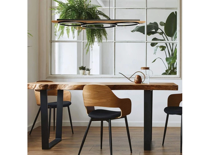 99625 boyal hanglamp hout natuur zwart led 3 lichtpunten eglo sfeerbeeld