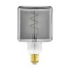 11819 led lamp e27 kubus gerookt zwart glas eglo lichtbron