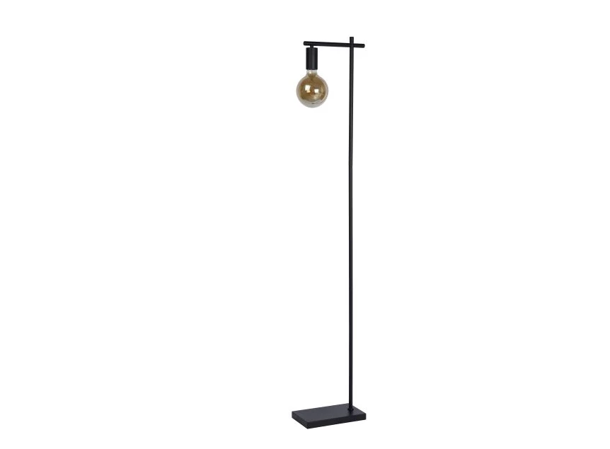 21721-01-30 leanne vloerlamp lucide strak zwart metaal