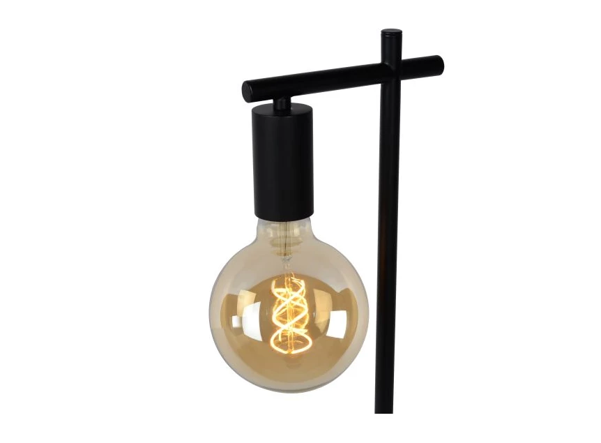 21521-01-30 leanne tafellamp lucide strak modern zwart metaal detail lichtbron