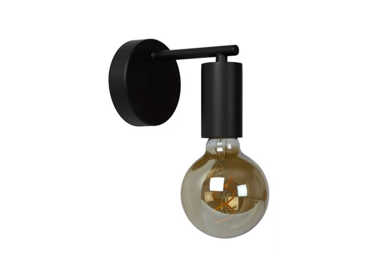 21221-01-30 leanne wandlamp strak modern zwart metaal lucide