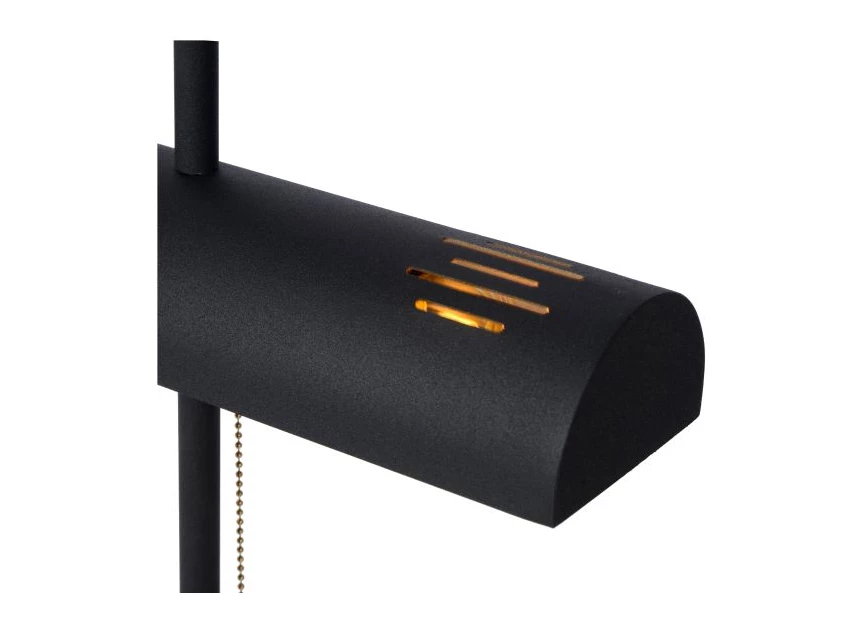 20522-02-30 glendale retro tafellamp e27 lucide zwart metaal koordje detail kap