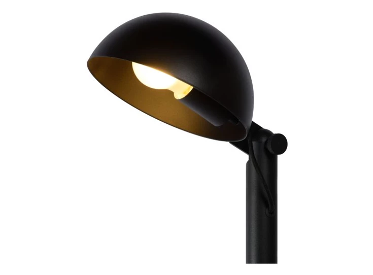 20723-01-30 austin vloerlamp stoer klassiek e27 lucide zwart metaal detail kap