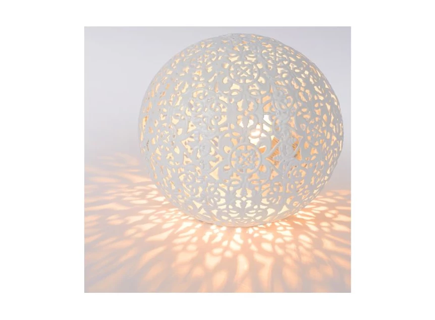 46501-01-31 paolo tafellamp sfeerbeeld wit lucide G9 metaal