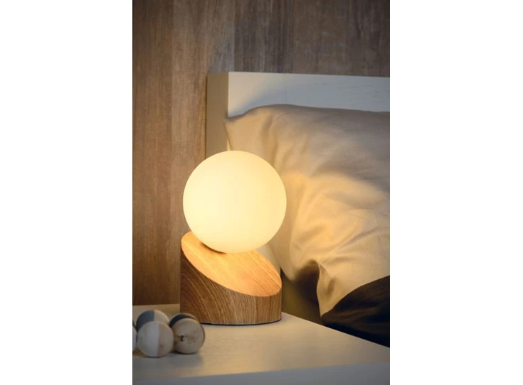 45561-01-72 tafellamp len lucide opaal glas metalen voet G9 sfeerbeeld