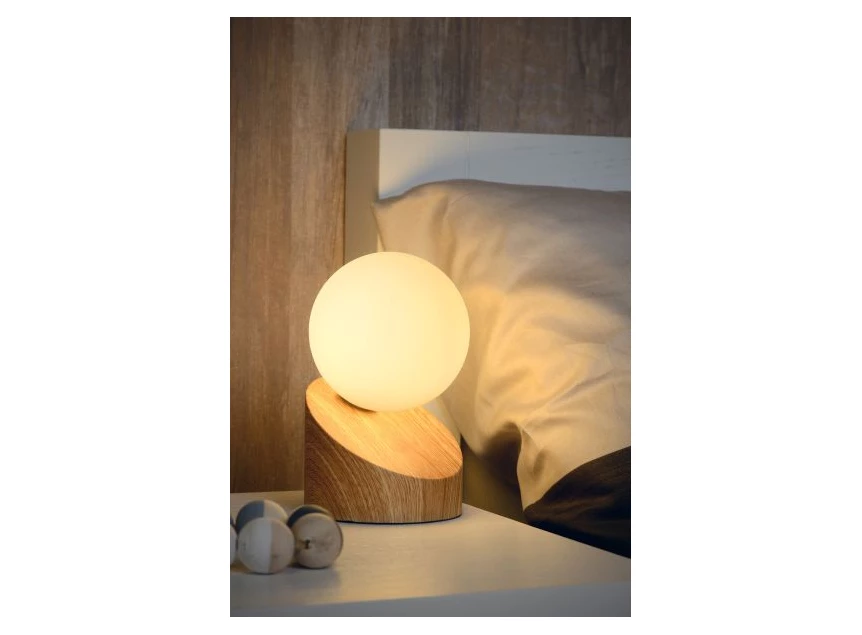 45561-01-72 tafellamp len lucide opaal glas metalen voet G9 sfeerbeeld