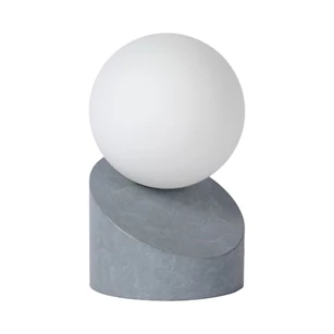 45561-01-36 tafellamp len lucide opaal glas metalen voet grijs G9