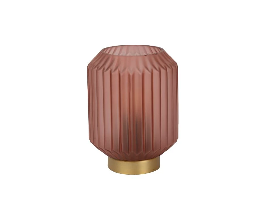 45595-01-66 sueno tafellamp roze E14 lucide mat glas messing voet