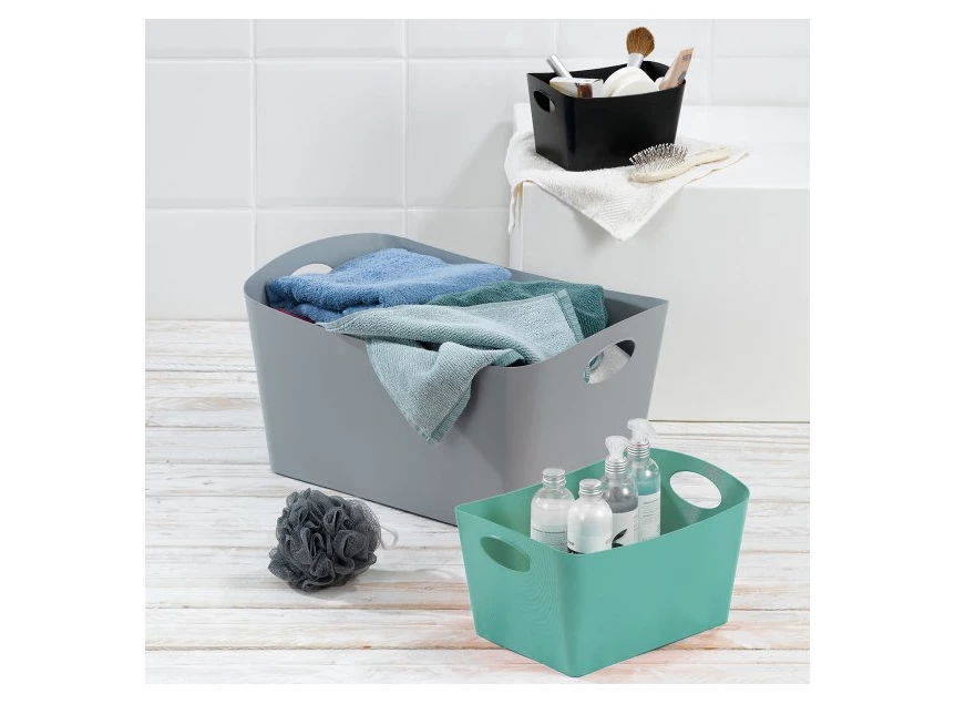 Boxxx M medium koziol opbergen mand handvaten was speelgoed ondergoed cool grey koel grijs