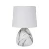 47508-81-31 marmo tafellamp lucide wit keramiek linnen kap marmerlook e14