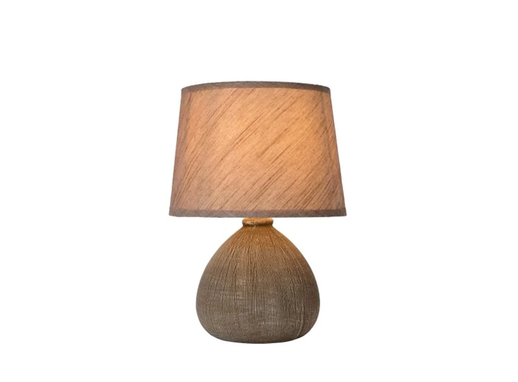 47506-81-43 ramzi tafellamp bruin lucide e14 keramiek brandend