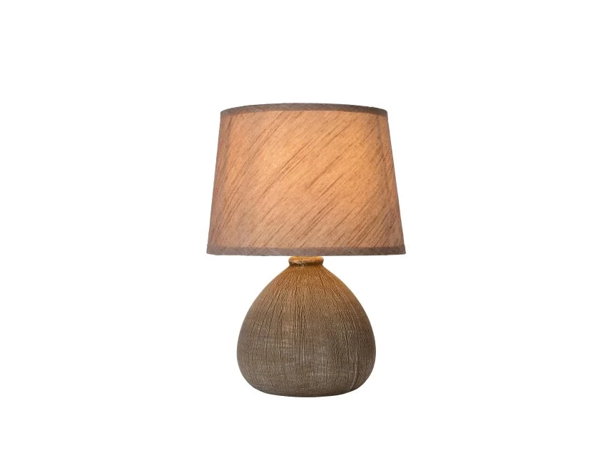 47506-81-43 ramzi tafellamp bruin lucide e14 keramiek brandend