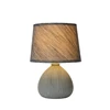 47506-81-36 ramzi tafellamp grijs lucide e14 keramiek brandend
