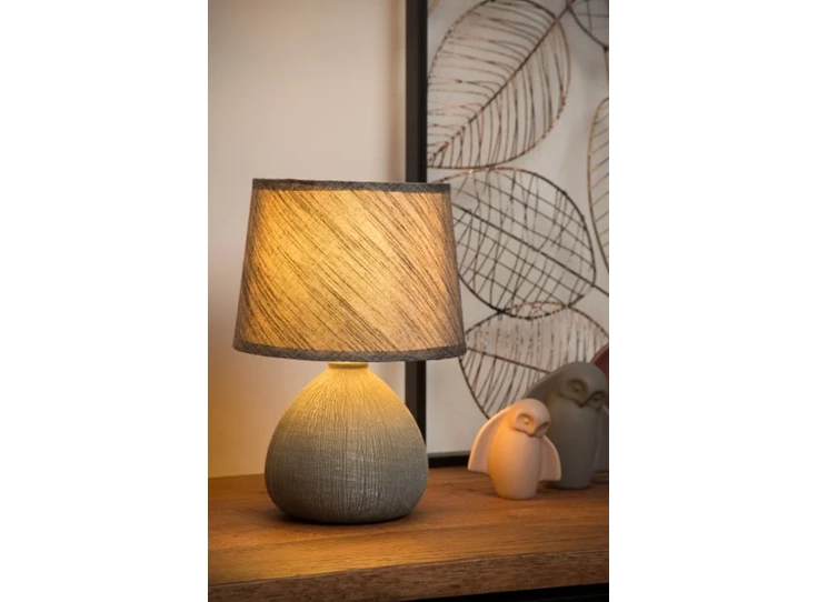 47506-81-36 ramzi tafellamp grijs lucide e14 keramiek sfeerbeeld