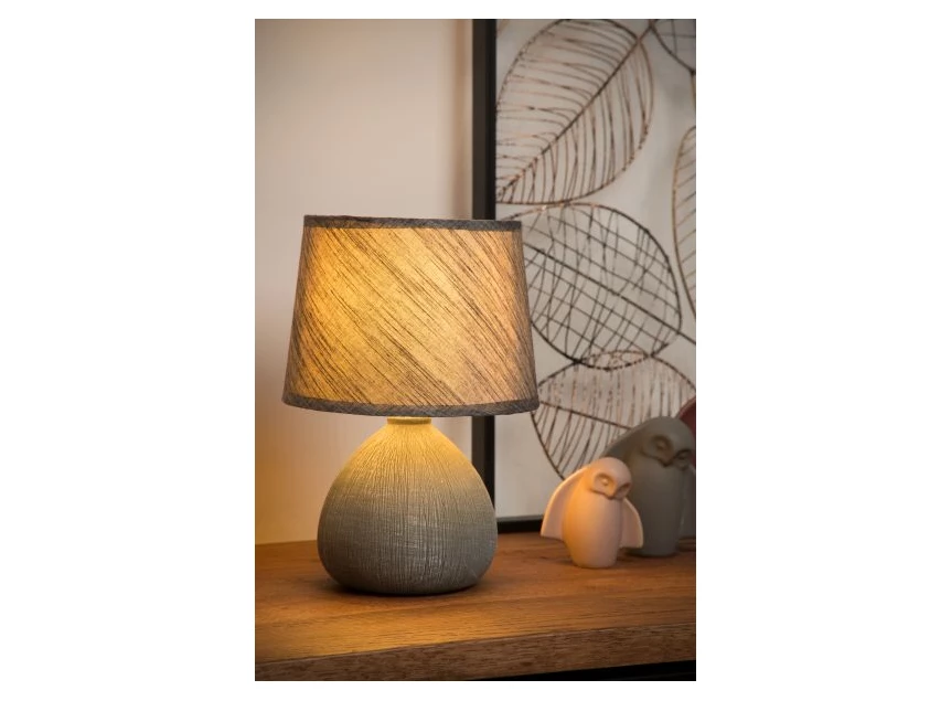 47506-81-36 ramzi tafellamp grijs lucide e14 keramiek sfeerbeeld