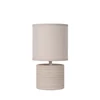 47502-81-38 greasby lucide tafellamp beige keramiek katoenen kap