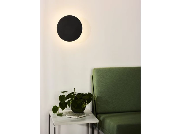 46201-08-30 eklyps wandlamp zwart lucide Ø 25cm LED 8W sfeerbeeld