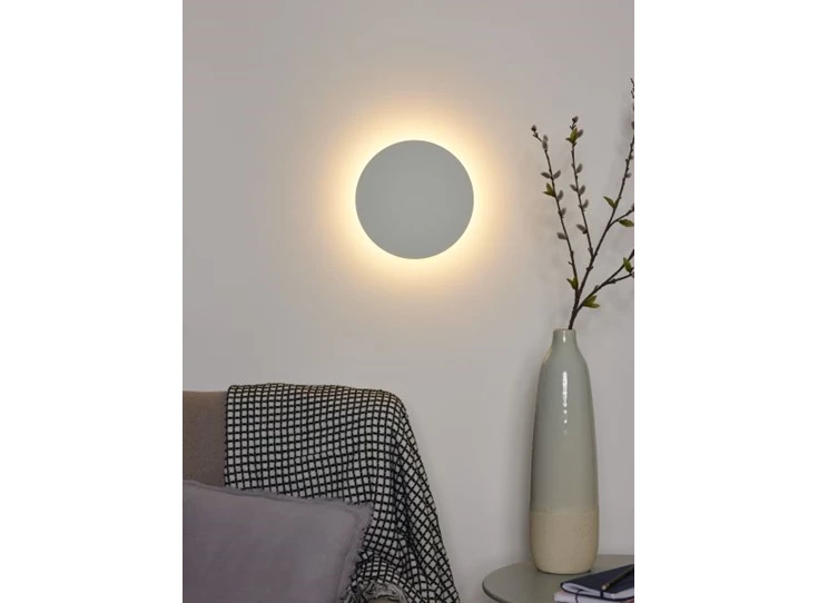 46201-08-31 eklyps wandlamp wit lucide Ø 25cm LED 8W sfeerbeeld