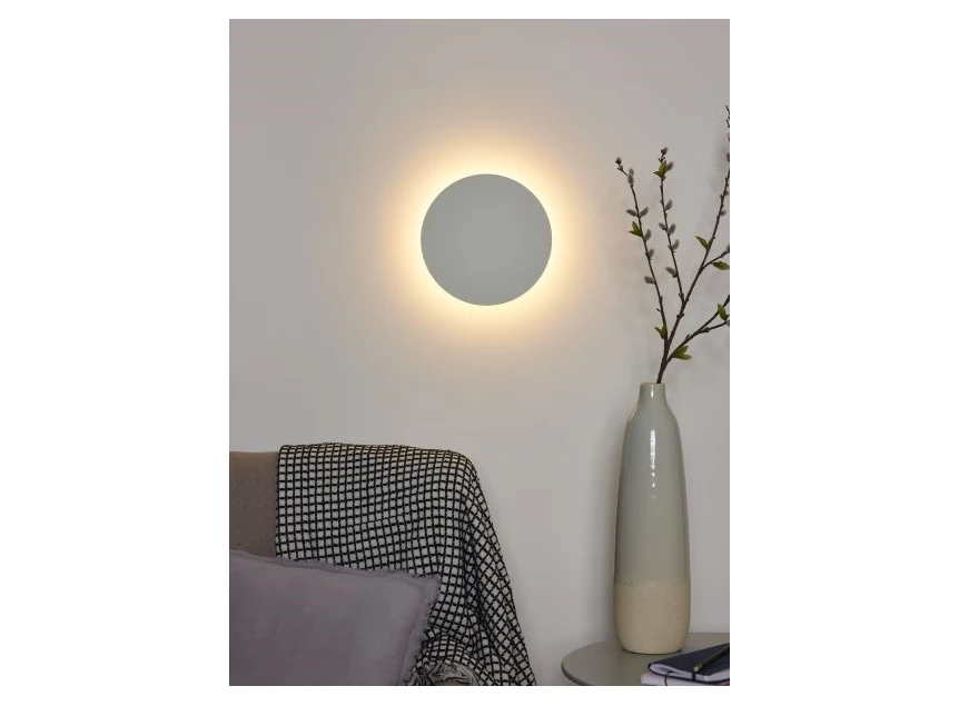 46201-08-31 eklyps wandlamp wit lucide Ø 25cm LED 8W sfeerbeeld