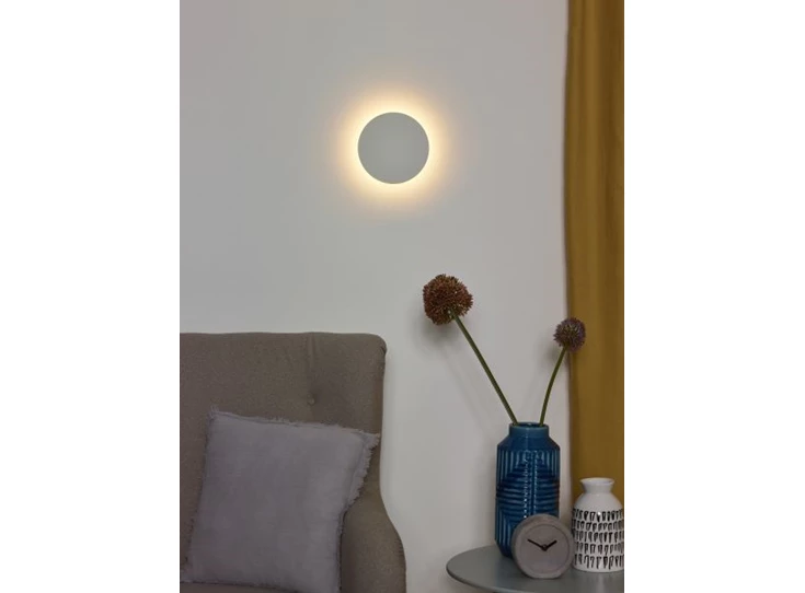 46201-06-31 eklyps wandlamp wit lucide Ø 15cm LED 6W sfeerbeeld