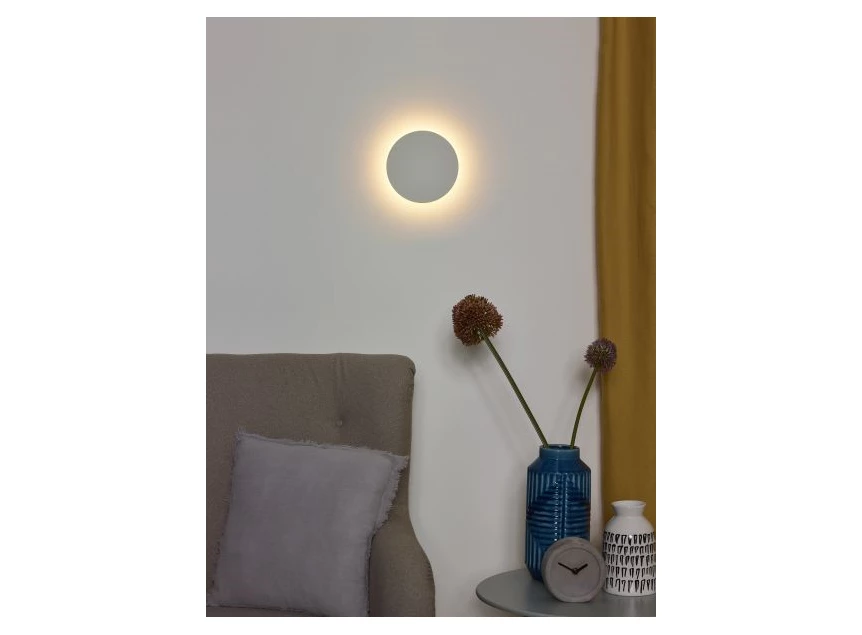 46201-06-31 eklyps wandlamp wit lucide Ø 15cm LED 6W sfeerbeeld