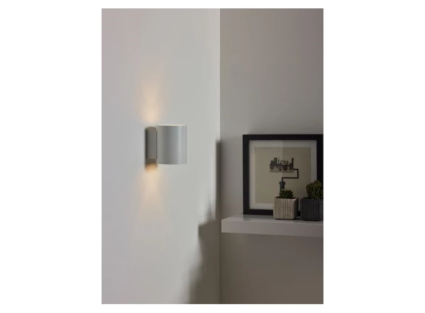 23252-01-31 xera wandlamp wit rond G9 modern aluminium lucide sfeerbeeld