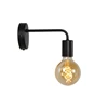 45265-01-30 scott wandlamp zwart metaal gelakt lucide e27 eenvoudig brandend zijkant