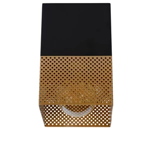 21123-01-02 renate messing e27 kubussen 1L lucide zwart goud plafondlamp metaal