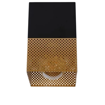 21123-01-02 renate messing e27 kubussen 1L lucide zwart goud plafondlamp metaal