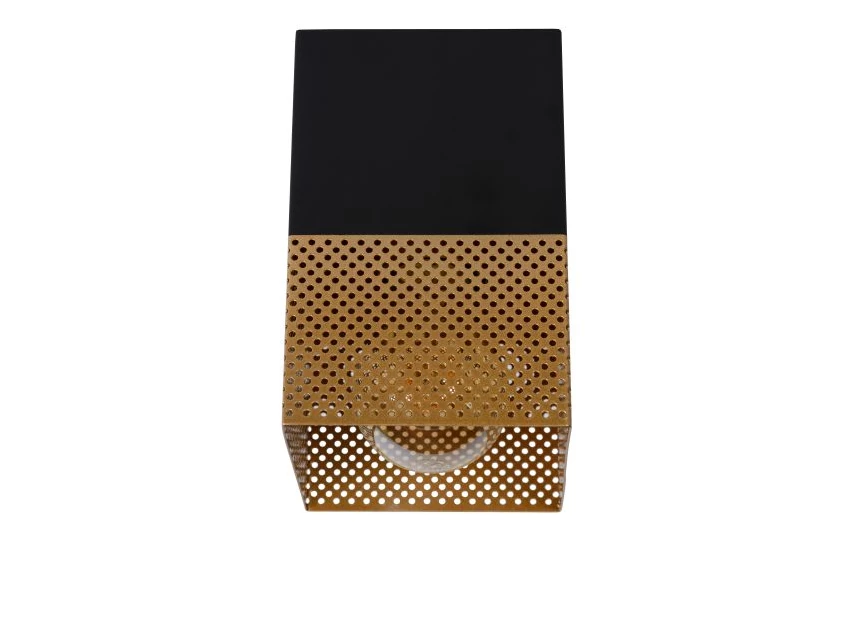 21123-01-02 renate messing e27 kubussen 1L lucide zwart goud plafondlamp metaal