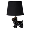 13533-81-30 sir winston tafellamp zwart linnen kap porselein lucide E14 LED bulldog