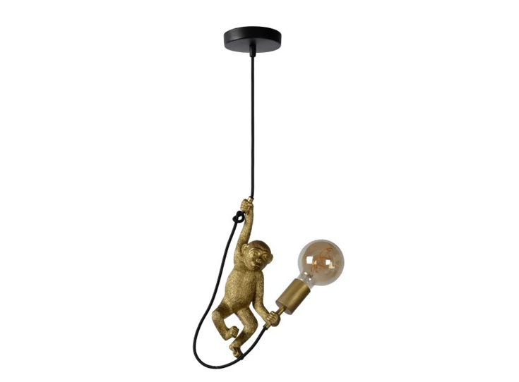 10402-01-30 chimp hanglamp lucide goud e27 Ø 17,6cm off