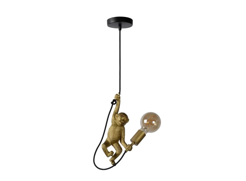 10402-01-30 chimp hanglamp lucide goud e27 Ø 17,6cm off