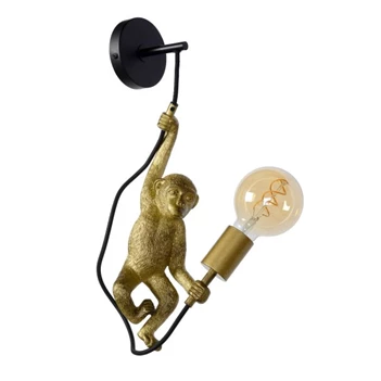 10202-01-30 chimp wandlamp goud E27 lucide dimbaar