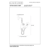 10202-01-30 chimp wandlamp goud E27 lucide dimbaar technische tekening