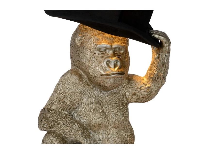 10503-81-30 gust tafellamp lucide E14 goud zwarte kap detail