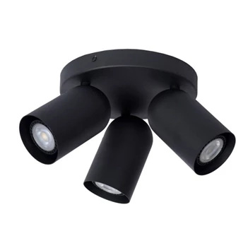 13958-13-30 punch spot 3 lichtpunten GU10 LED zwart metaal lucide