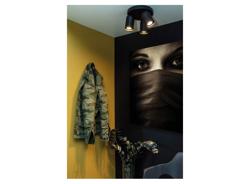 13958-13-30 punch spot 3 lichtpunten GU10 LED zwart metaal lucide technisch