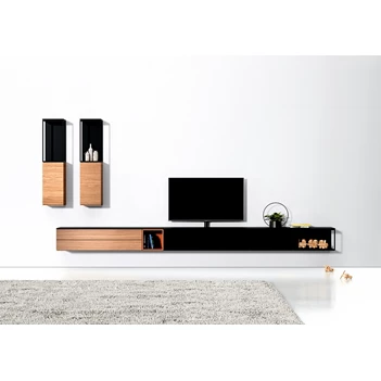 TV meubel CAS audiowand zwart en hout