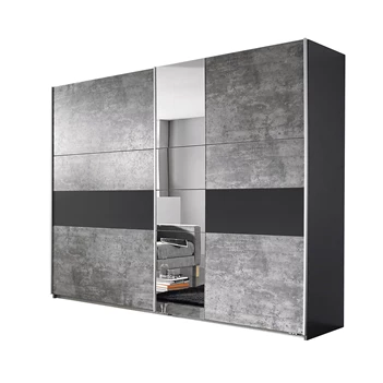 korbach schuifdeurkast rauch 261cm stone grey metallic grijs ac027 5s75