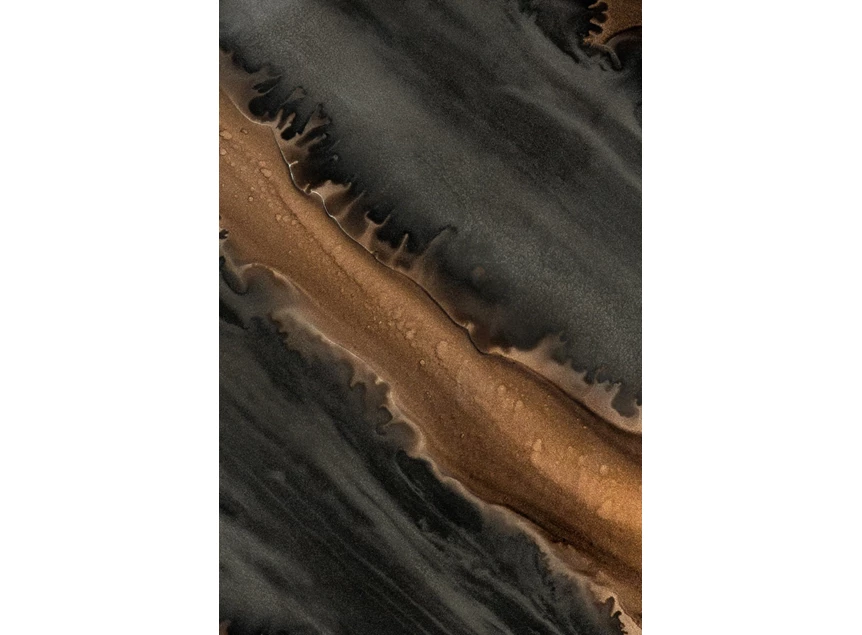 Detail Plateau Bronze Organic Glass Tray Round L 20584 Ethnicraft