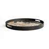 Zijkant Plateau Black Organic Glass Tray Round S 20583 Ethnicraft