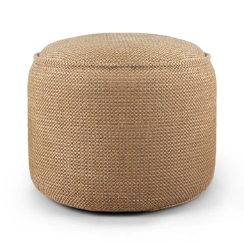 Poef Donut Outdoor Pouf Marsala Check Fabric 20068 Ethnicraft