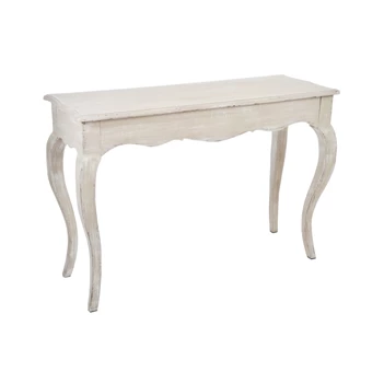 22513 console naturel hout jolipa gekrulde poot j-line wandtafel