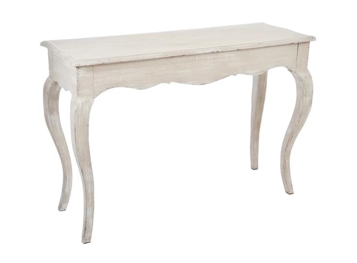 22513 console naturel hout jolipa gekrulde poot j-line wandtafel