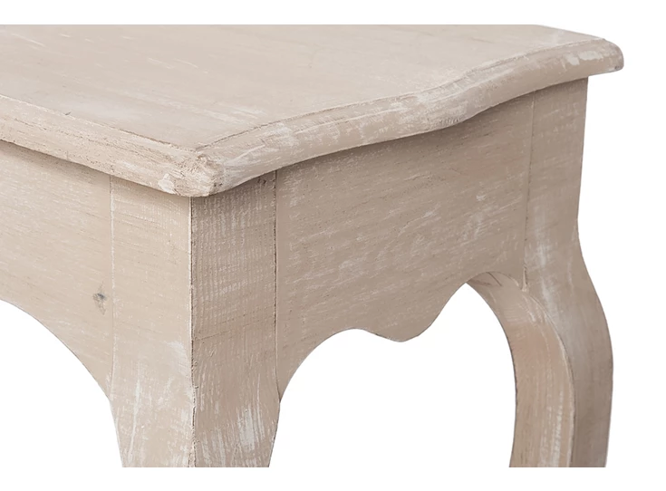 22513 console gekrulde poot j-line wandtafel hout naturel jolipa