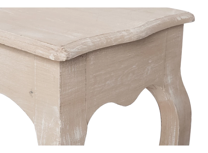 22513 console gekrulde poot j-line wandtafel hout naturel jolipa