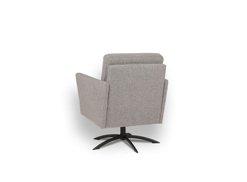 Onyx Xyno jakobsen bijzetzetel op draaivoet in stof forza 5502 grey prinstripe achterzijde schuin