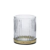 517020 RM votive d'amelie theelichthouder geribbeld glas goud metaal